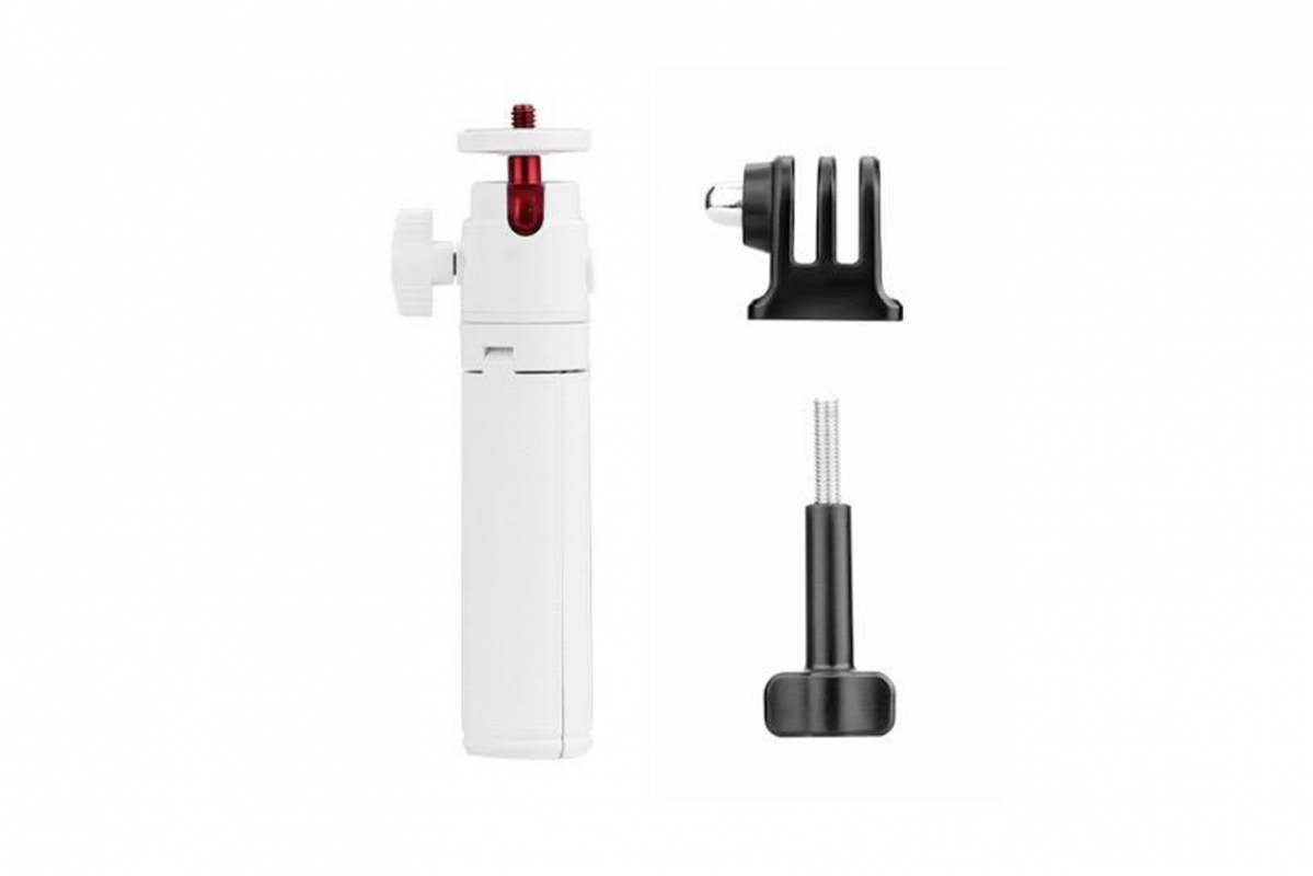 Bílá prodlužující tyč se stativem na akční kameru (30 cm) 1INST383