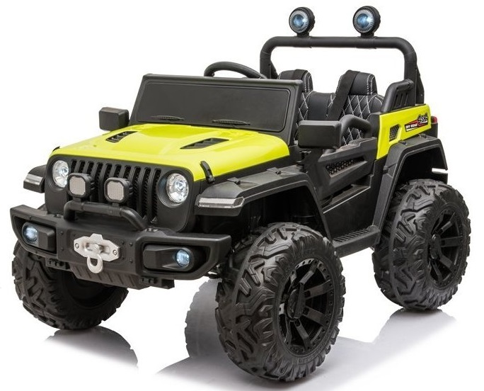  Dětské elektrické auto Jeep Off Road 4x4 zelené