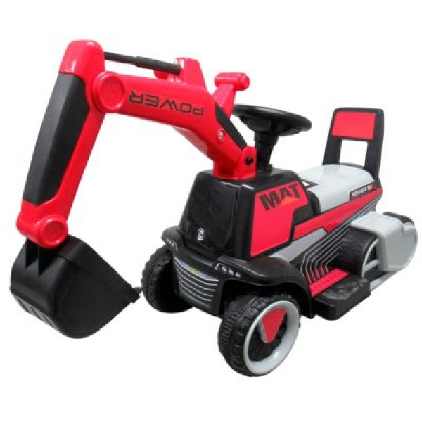  Dětský elektrický bagr C3 červený