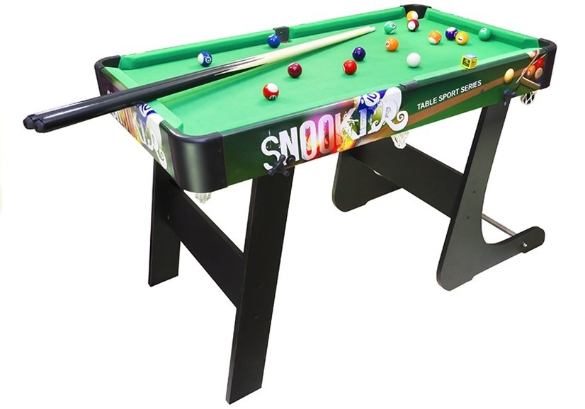  Skládací dřevěný kulečníkový stůl s koulemi