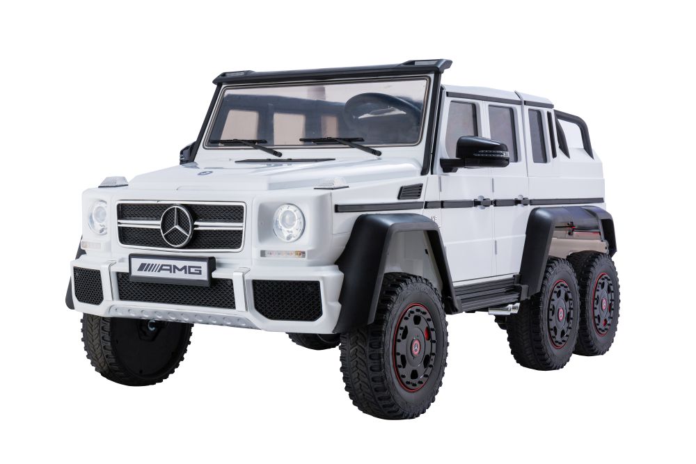 Elektrické autíčko Mercedes G63 6x4 24V bílé  Elektrické autíčko Mercedes G63 6x4 24V bílé