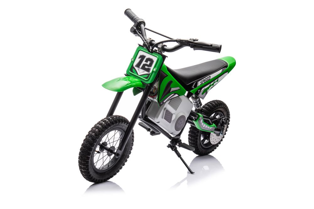 Dětská elektrická motorka Cross 350W 36V zelená  Dětská elektrická motorka Cross 350W 36V zelená