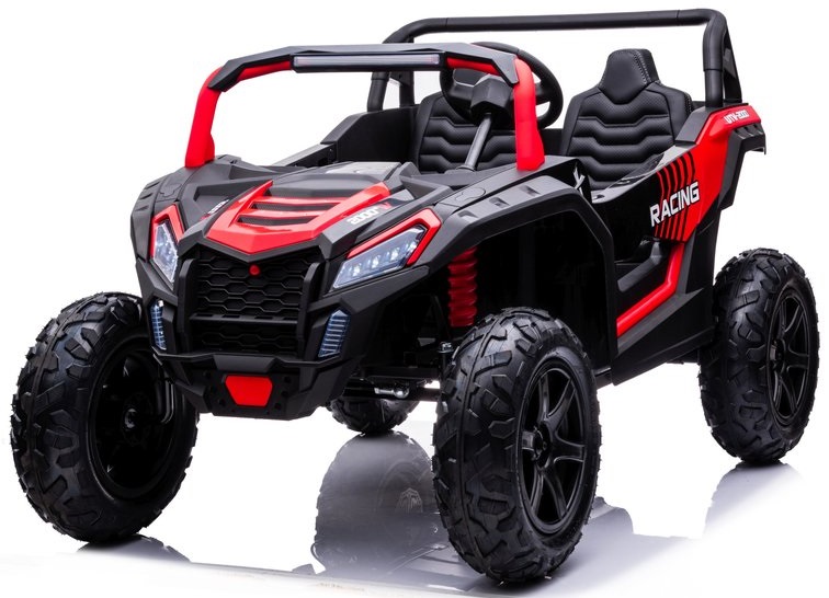  Elektrické autíčko Buggy UTV Strong 24V nafukovací kola červené