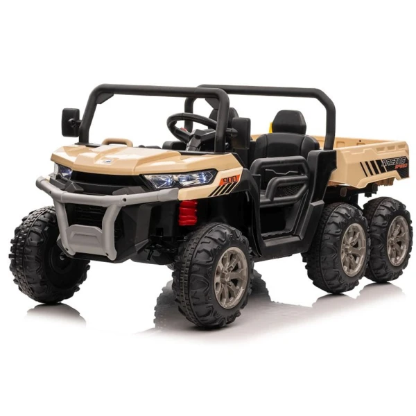  Elektrické autíčko Farmer Truck 4x6 24V se sklápěčkou béžové