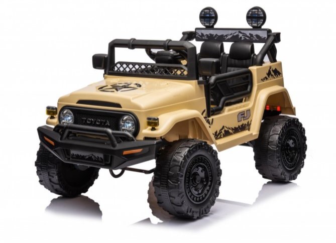  Elektrické autíčko Toyota FJ Cruiser 4x4 béžové ROZBALENO