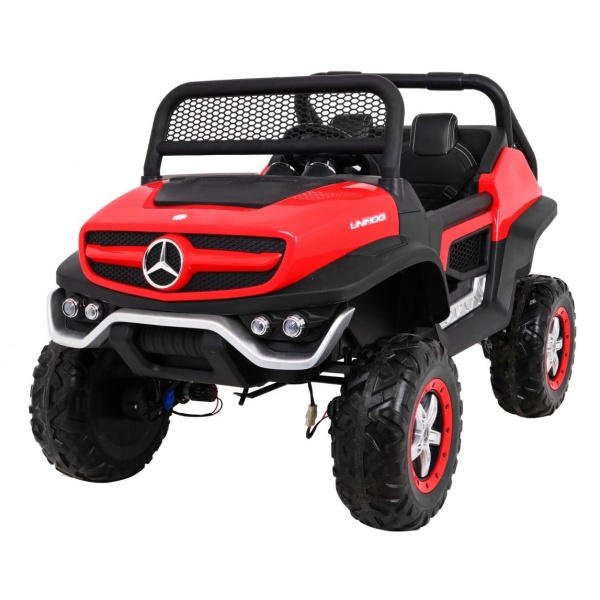  Dětské elektrické auto Buggy 4x4 Mercedes-Benz Unimog červené