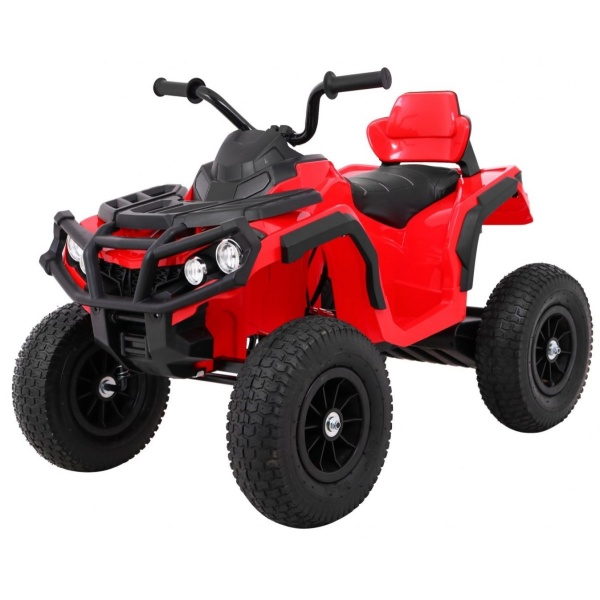  Dětská elektrická čtyřkolka ATV nafukovací kola červená