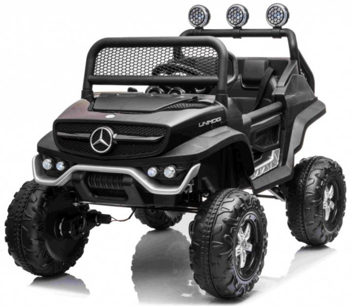 Dětské elektrické autíčko Buggy Mercedes-Benz Unimog 4x4 černé  Dětské elektrické autíčko Buggy Mercedes-Benz Unimog 4x4 černé