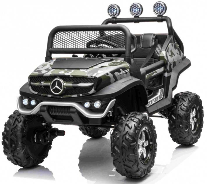 Dětské elektrické autíčko Buggy Mercedes-Benz Unimog 4x4 lakované maskáčové