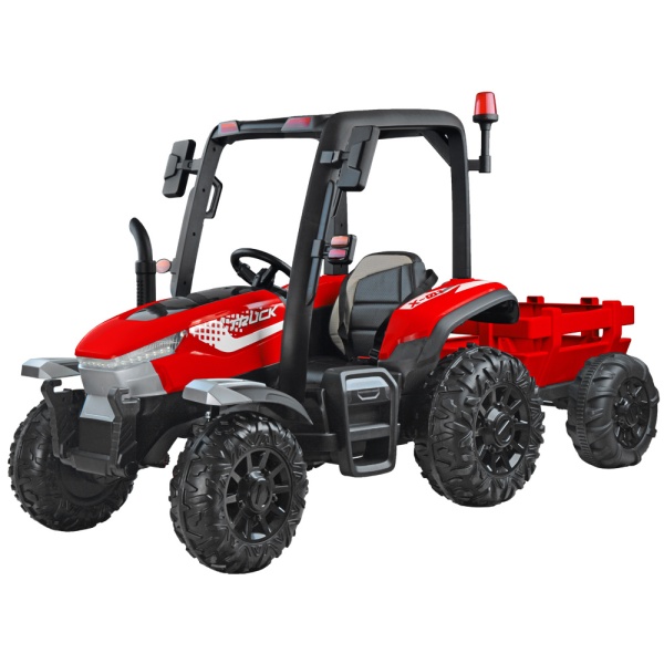  Dětský elektrický traktor s přívěsem Blast 4x4 červený