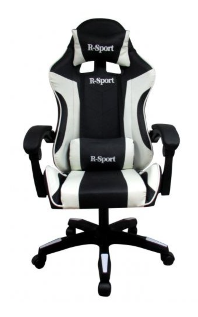 Herní křeslo K3 s masážní funkcí bílé