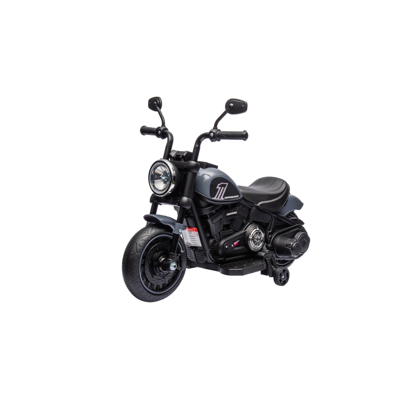  Dětská elektrická motorka Chopper Faster šedá