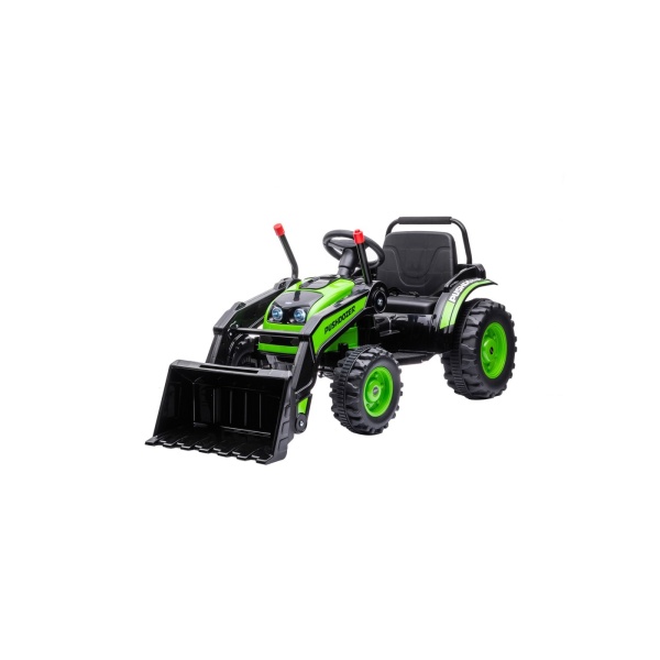  Dětský elektrický traktor s lopatou zelený