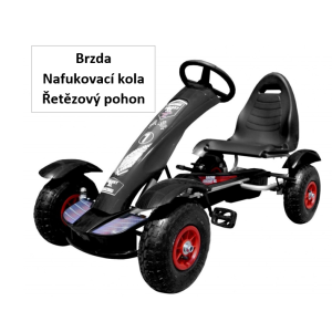  Dětská šlapací motokára formule 01 černá