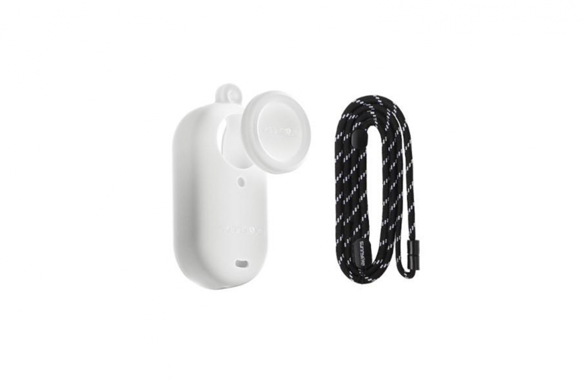 Bílý silikonový chránič a kryt objektivu na kameru Insta360 GO 3S 1INST435