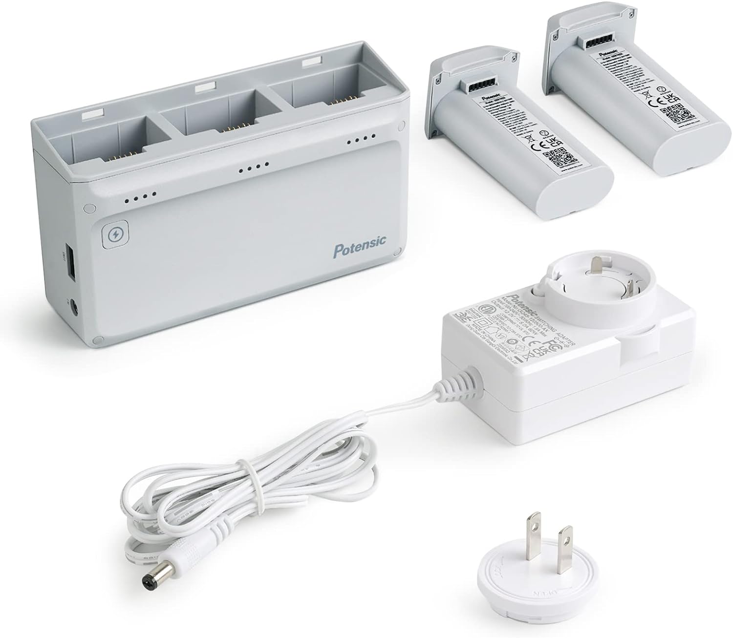 Potensic rychlonabíjecí stanice 60W More Power na Atom 4K SE + adaptér + 2 baterie POC-019