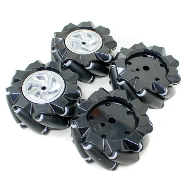 Robotická Mecanum kola 80 mm – sada 4 všesměrných kol