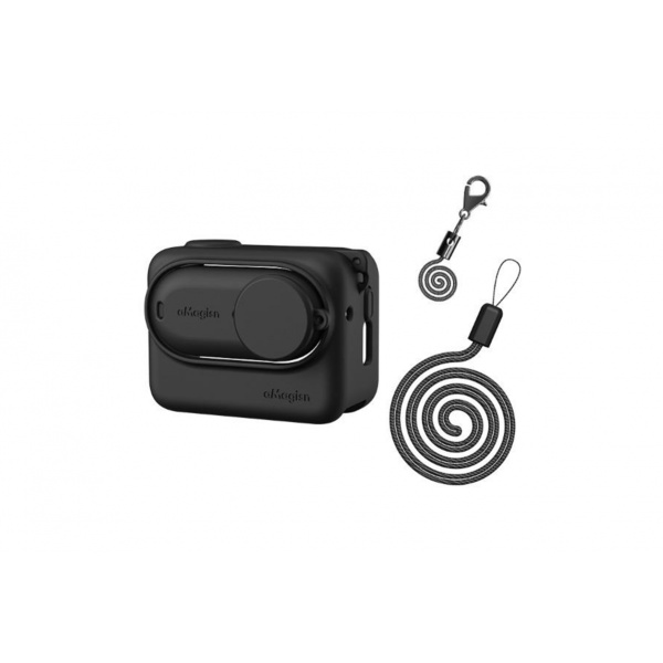 Černý silikonový kryt s poutkem na kameru Insta360 GO 3 + Action Pod 1INST462B
