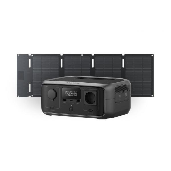 Nabíjecí stanice EcoFlow River 3 UPS + 45W solární panel (Typ-C) - Hard Bundle 1ECOR640UPS45WHB