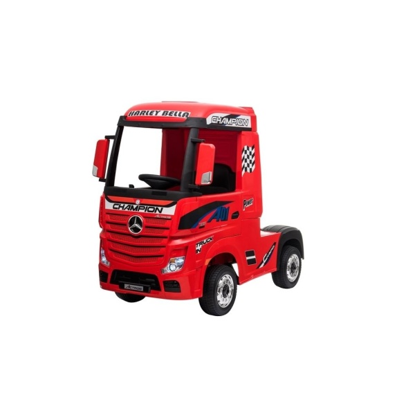  Dětské elektrické auto Mercedes Actros červené
