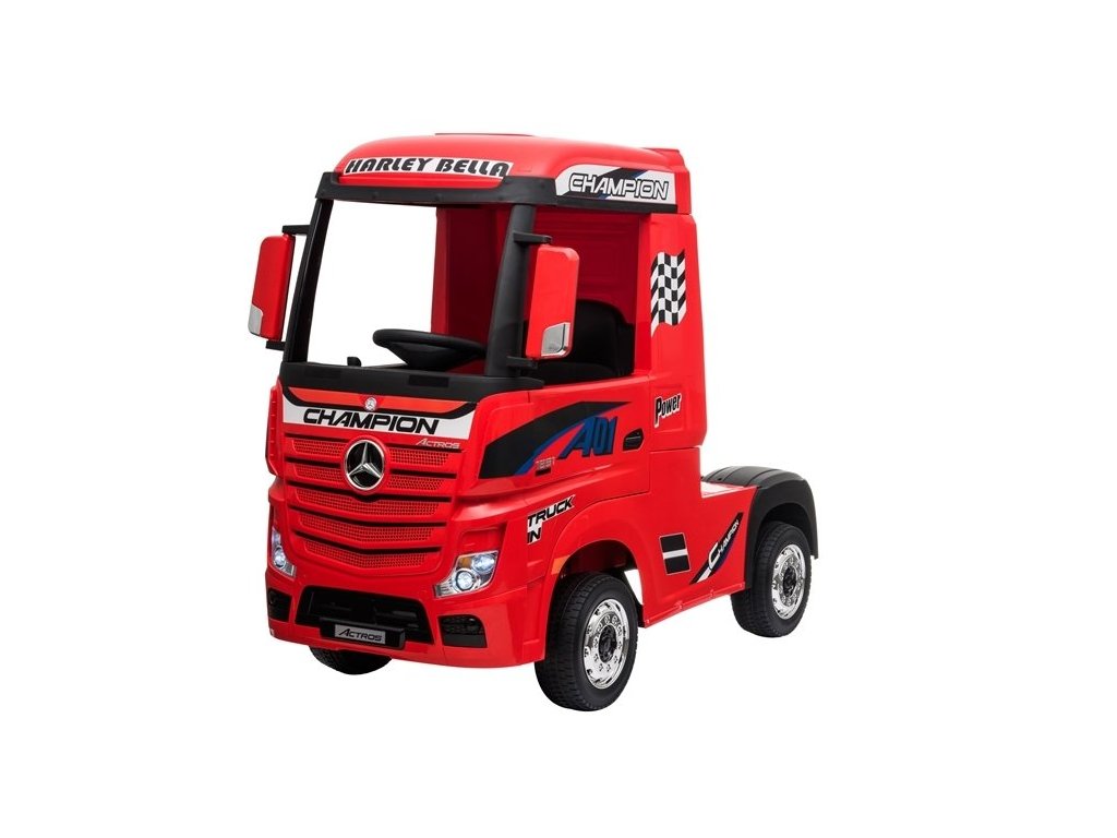 Dětské elektrické auto Mercedes Actros červené