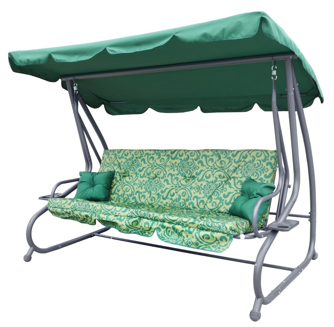 Zahradní houpačka 2v1 zelená s motivem