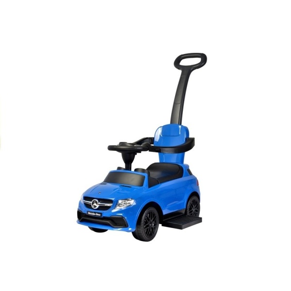  Dětské odrážedlo Mercedes s vodící tyčí 3v1 modré