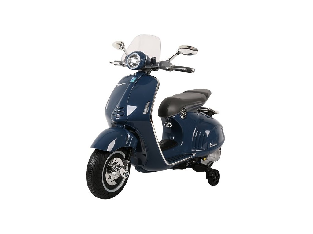 Dětský elektrický skútr Vespa GTS tmavě modrý