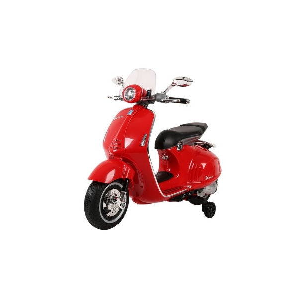  Dětský elektrický skútr Vespa GTS červený