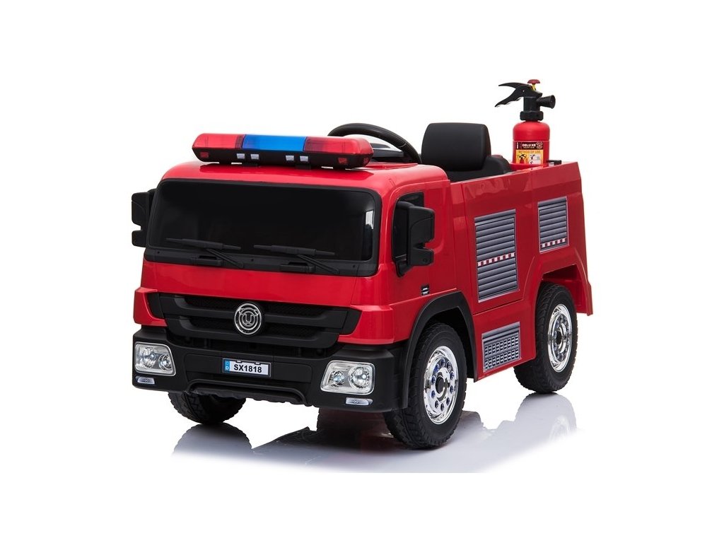 Dětské elektrické auto Hasiči červená