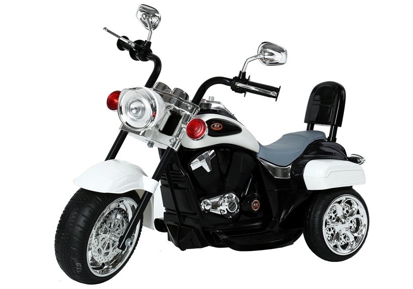 Dětská elektrická motorka Chopper bílá