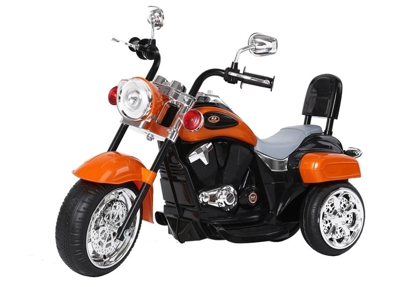 Dětská elektrická motorka Chopper oranžová  Dětská elektrická motorka Chopper oranžová