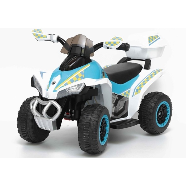  Dětská elektrická čtyřkolka Policie Race bílá