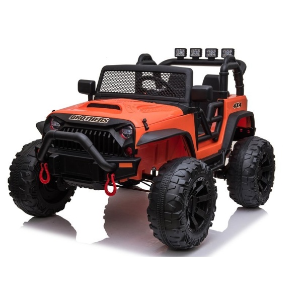  Elektrické autíčko Jeep Brothers oranžové 24V 2x200W