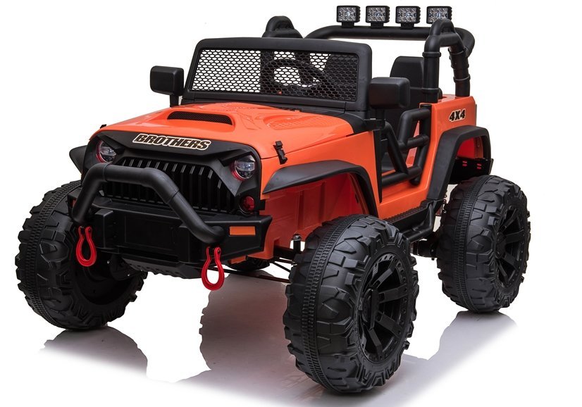 Elektrické autíčko Jeep Brothers oranžové 24V 2x200W