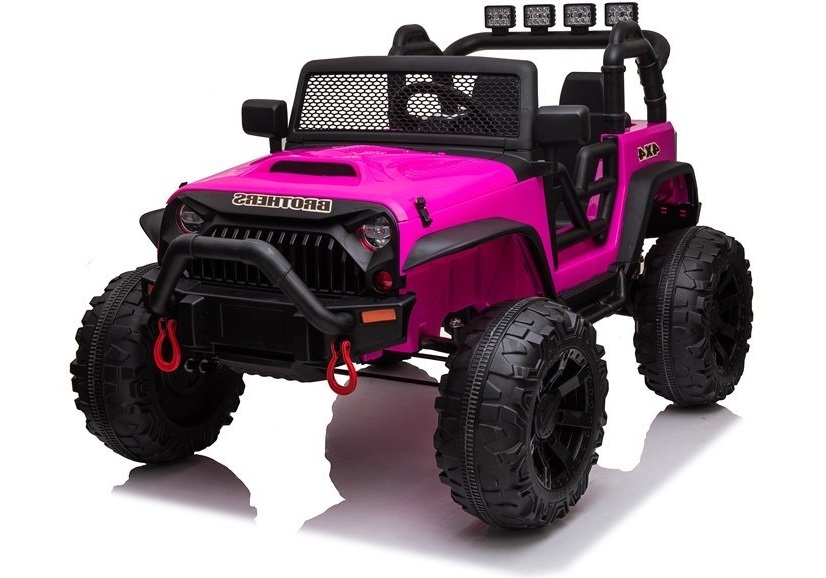 Elektrické autíčko Jeep Brothers růžové 24V 2x200W