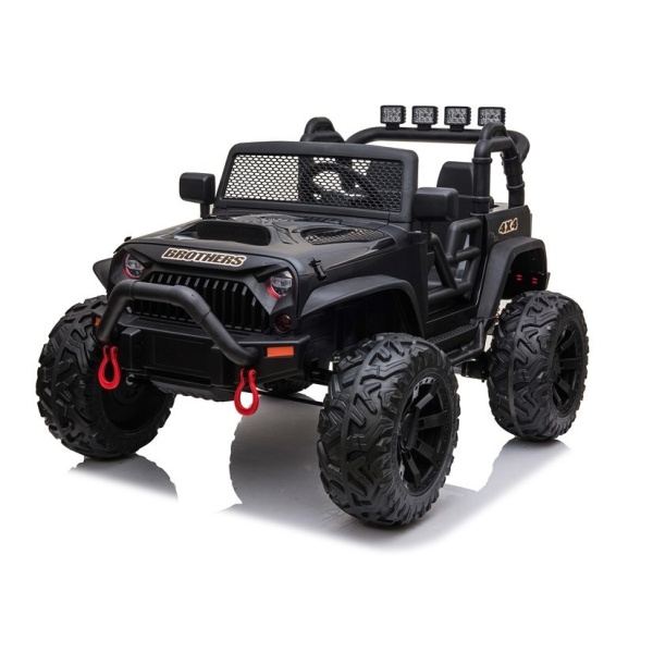  Elektrické autíčko Jeep Brothers lakované černé 24V 2x200W