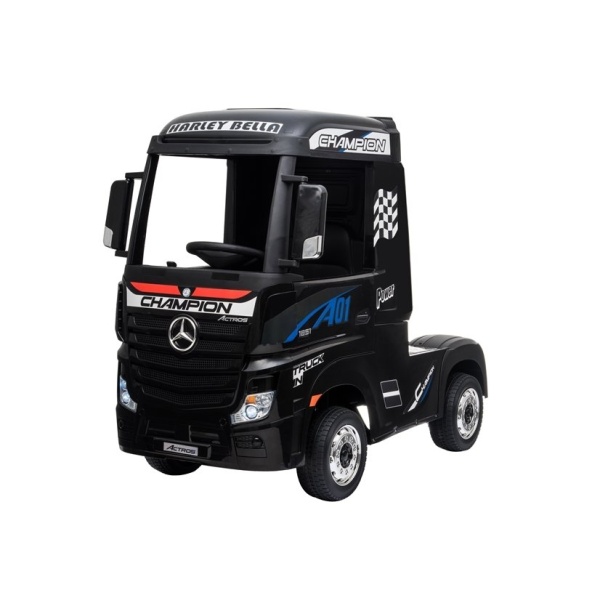  Dětský elektrický kamion Mercedes-Benz Actros 4x4 MP4 lakovaný černý