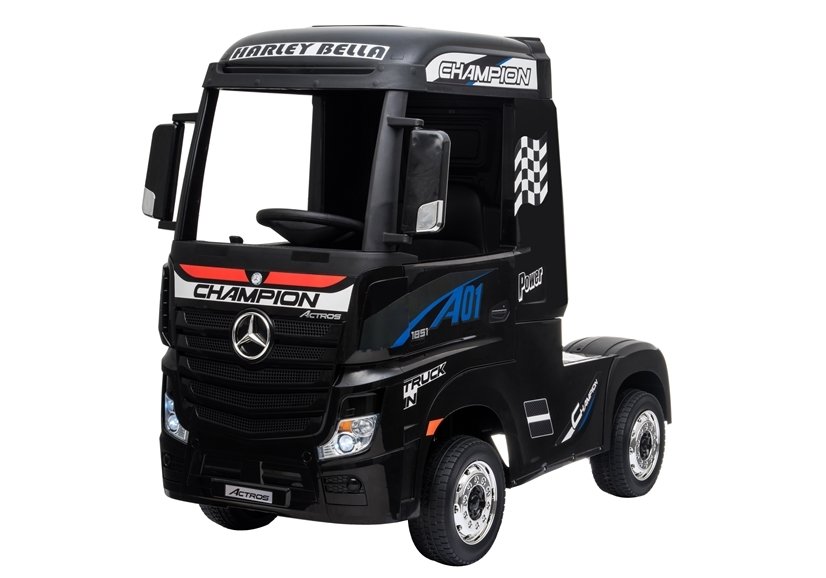 Dětský elektrický kamion Mercedes-Benz Actros 4x4 MP4 lakovaný černý