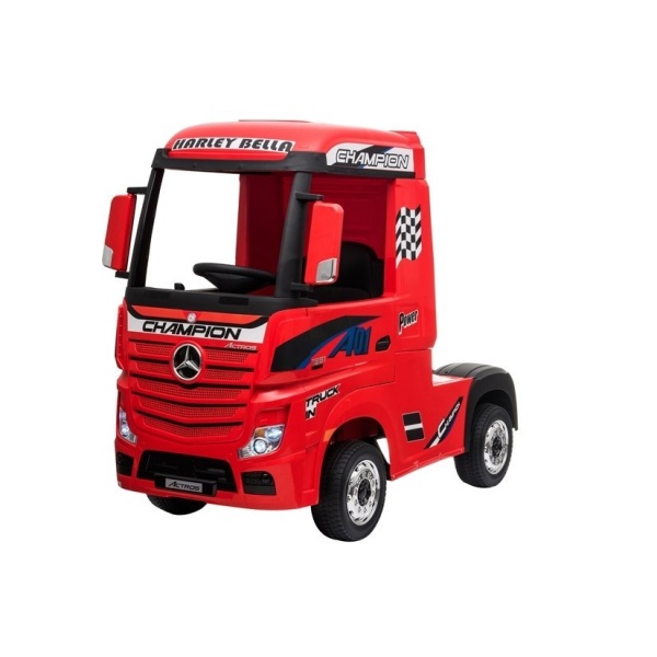  Dětský elektrický kamion Mercedes-Benz Actros 4x4 MP4 lakovaný červený