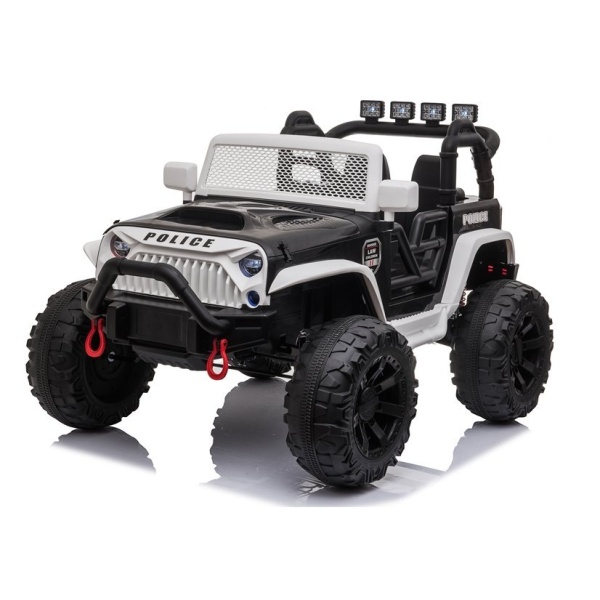  Dětské elektrické autíčko Jeep Power Policie černo-bílé