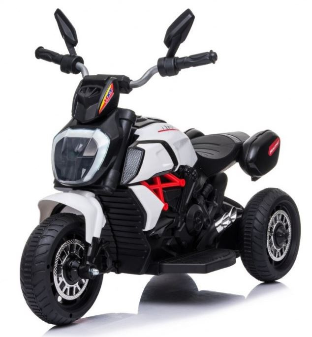 Dětská elektrická motorka Fast Tourist bílá