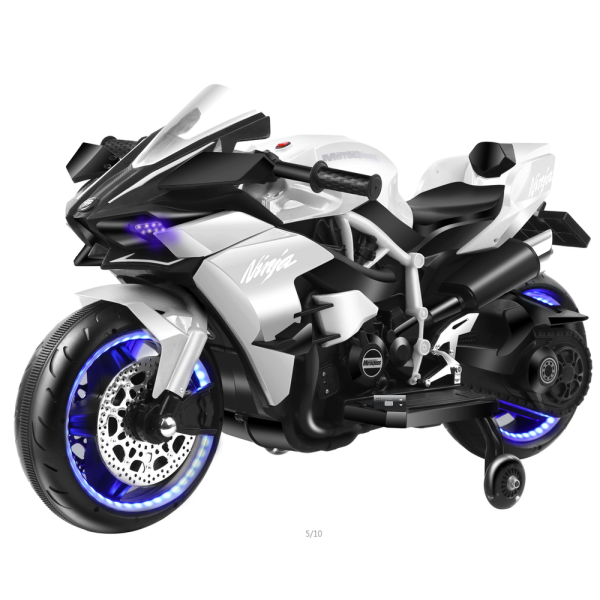  Dětská elektrická motorka Ninja bílá