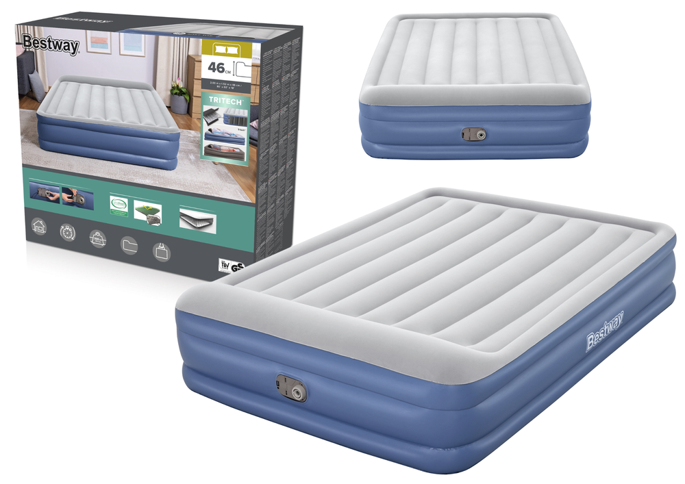 Nafukovací matrace s pumpičkou Bestway 203 x 152 x 46 cm  Nafukovací matrace s pumpičkou Bestway 203 x 152 x 46 cm