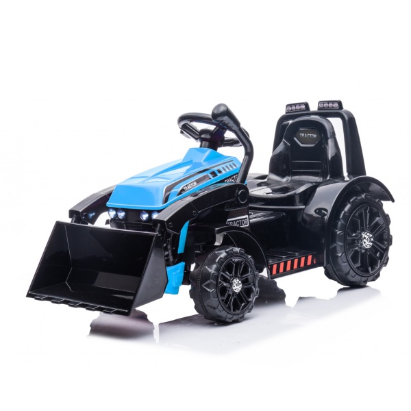  Dětský elektrický traktor G320 s radlicí modrý