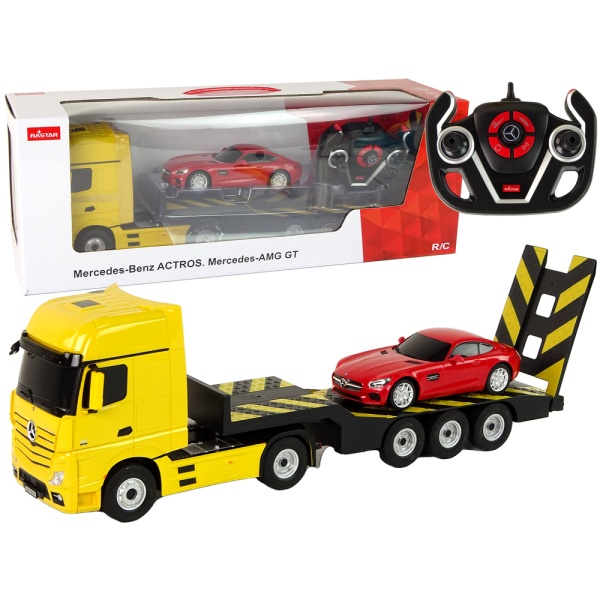 RASTAR Auto na dálkové ovládání RC Mercedes Benz Actros Rastar 1:26 žluté