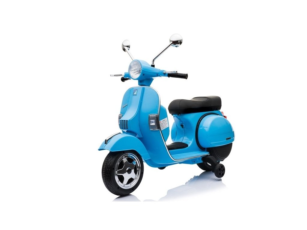  Dětský elektrický skútr Vespa modrá