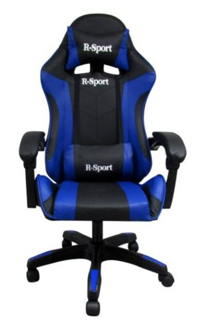 Herní křeslo K3 s masážní funkcí modré