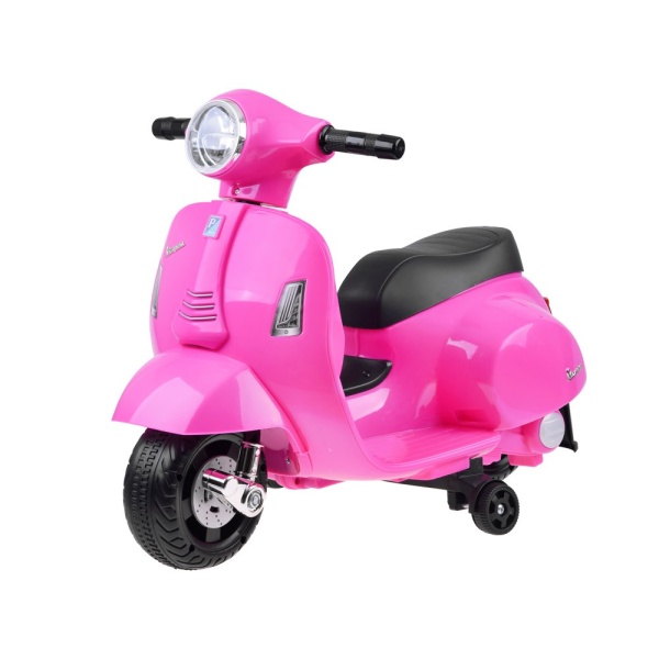  Dětská elektrická motorka skútr Vespa růžová
