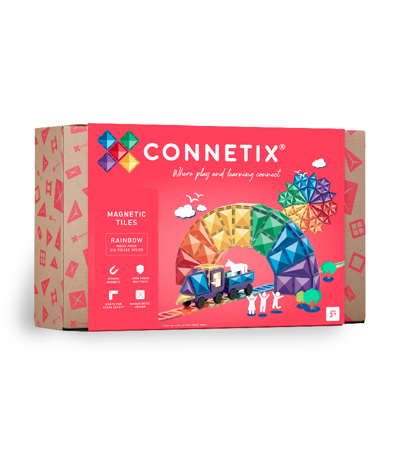 Connetix Connetix Tiles - Magnetická Stavebnice Duhová XXL 212 ks